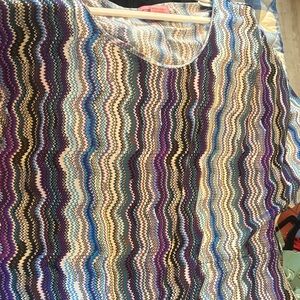 #16.  She's Cool Purple and Blue Zigzag Dress